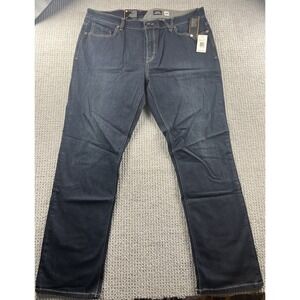 Volcom Solver Modern Straight Jeans Dark Blue Denim 16" Leg Opening Sz 40x32 NEW